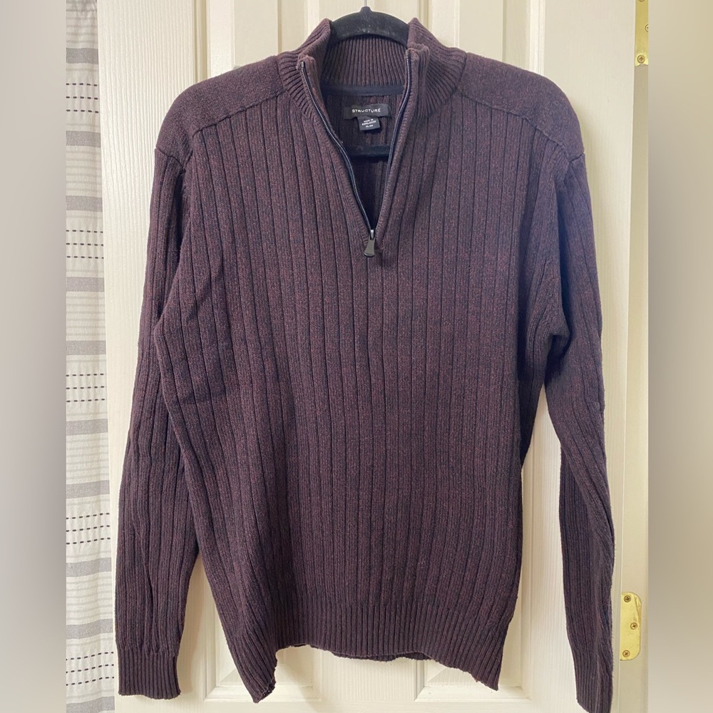 Structure Men's 1/4 Zip Sweater size XL